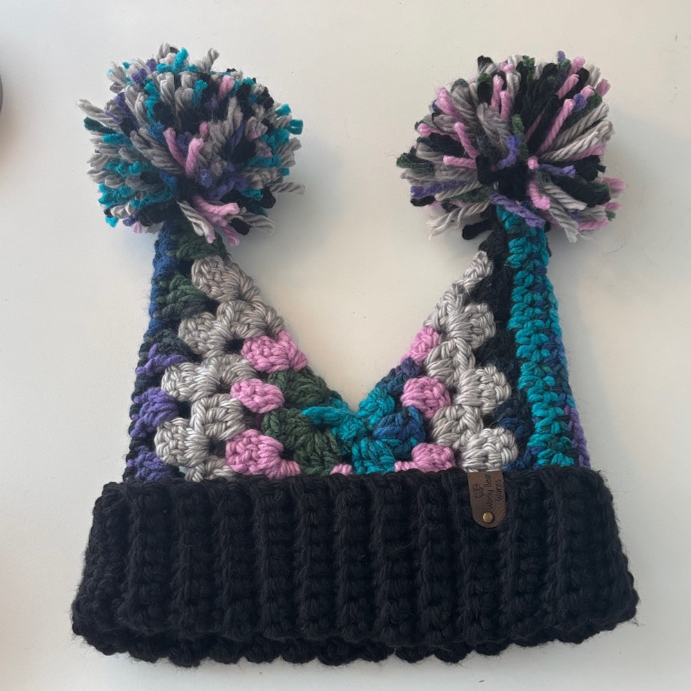 Hand crocheted jester hat